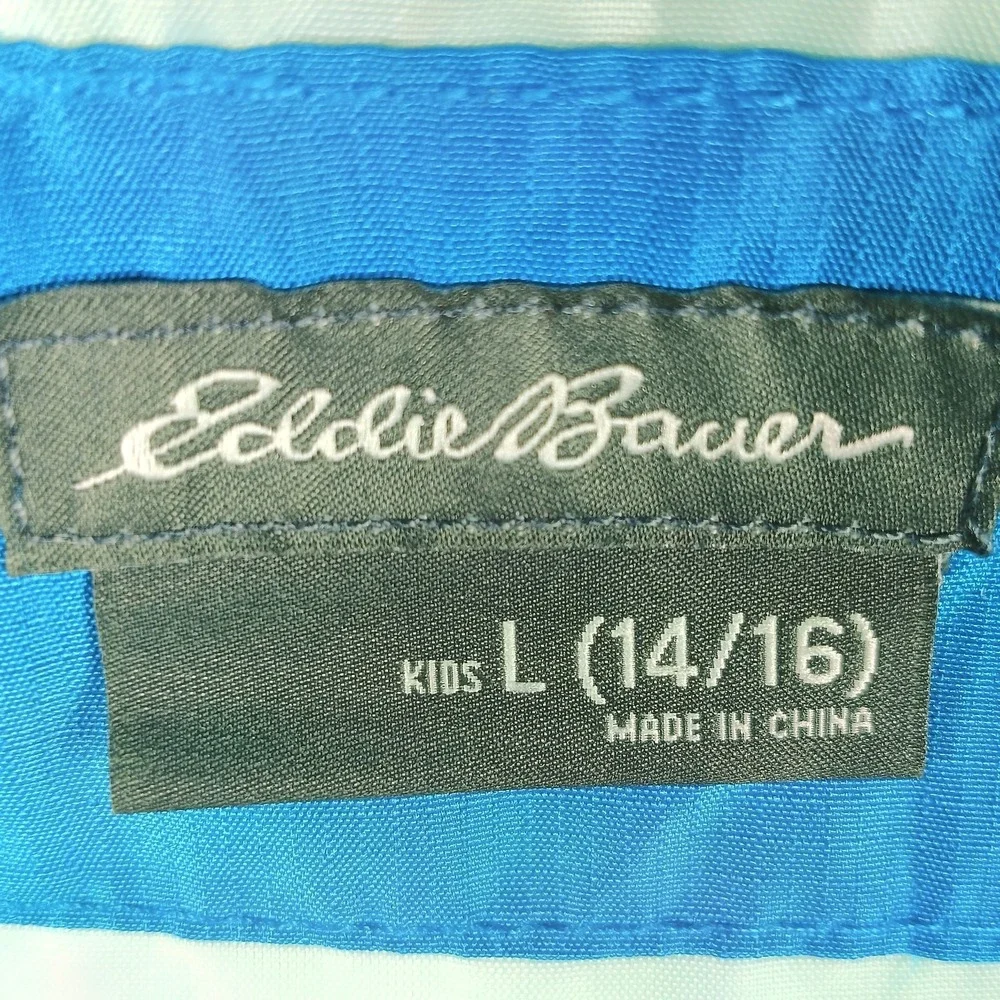 Eddie Bauer Jacket Girls Size 12-14 Blue 3 In 1 Lone Peak Hooded Fleece Lined